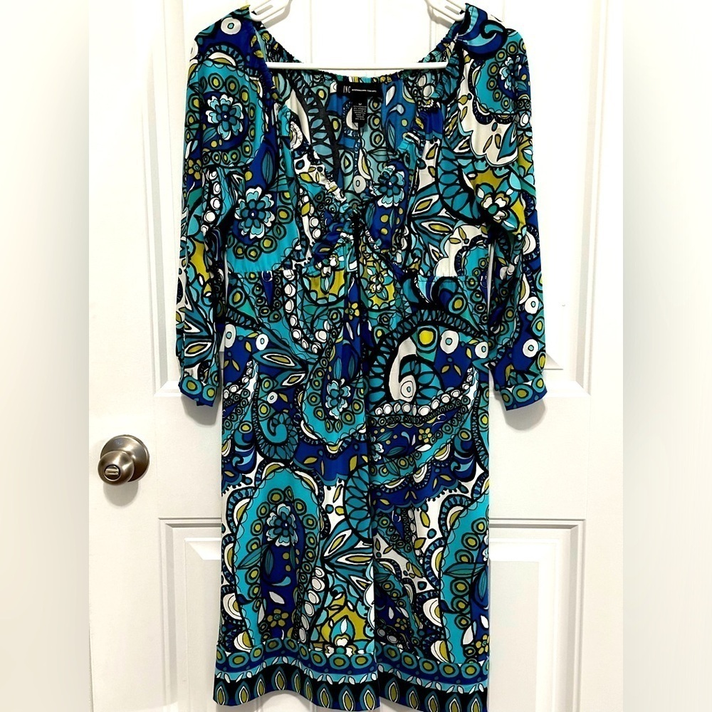 INC Boho retro print dress